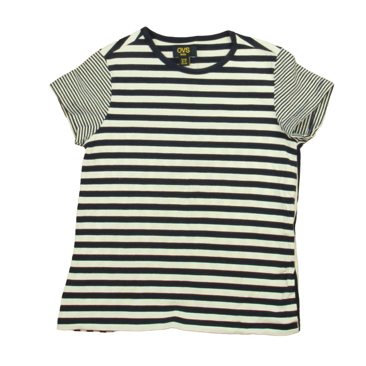 OVS Girls Navy | White T-Shirt Size: 6-7 Years