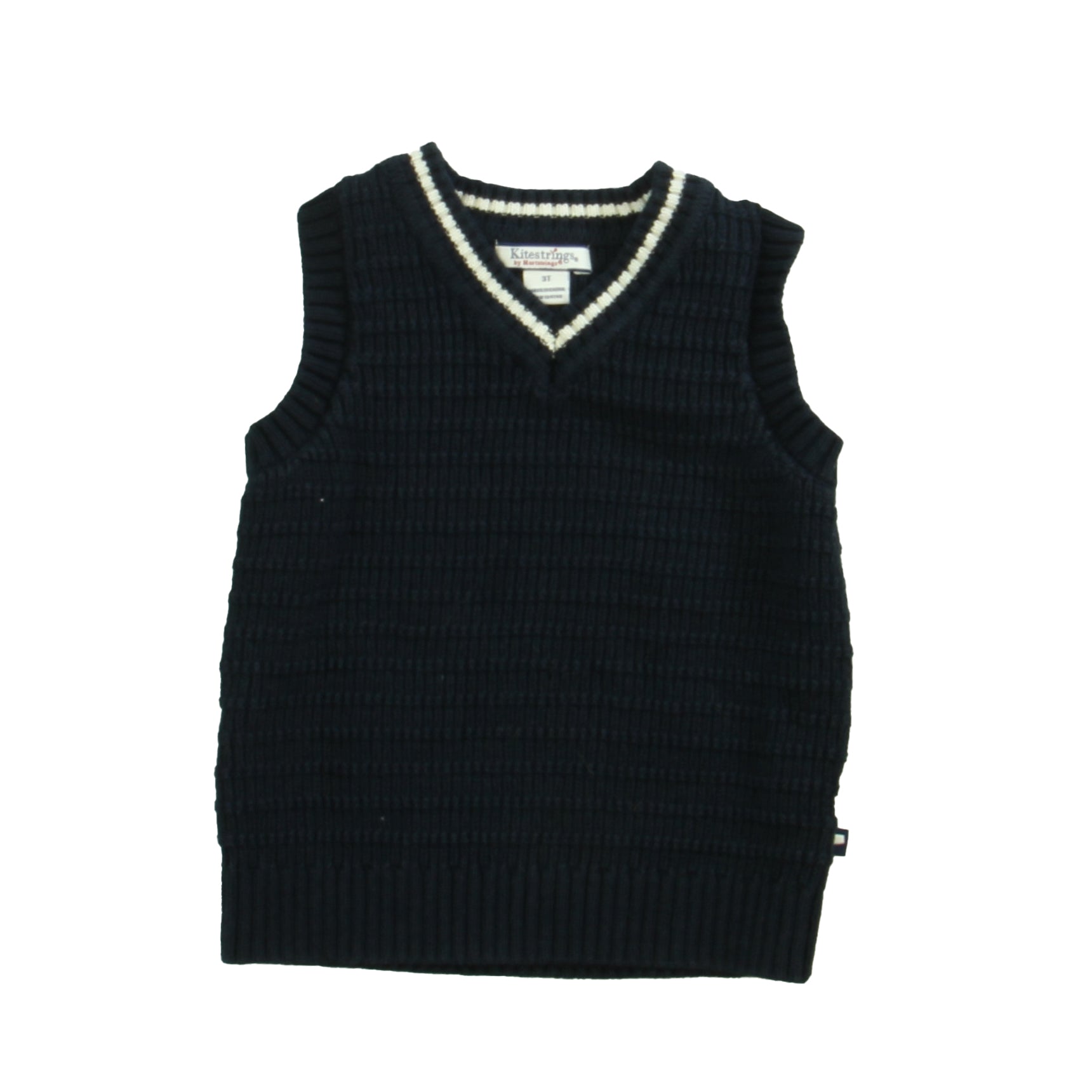 Kitestrings Boys Navy | White Sweater Vest Size: 3T Navy | White
