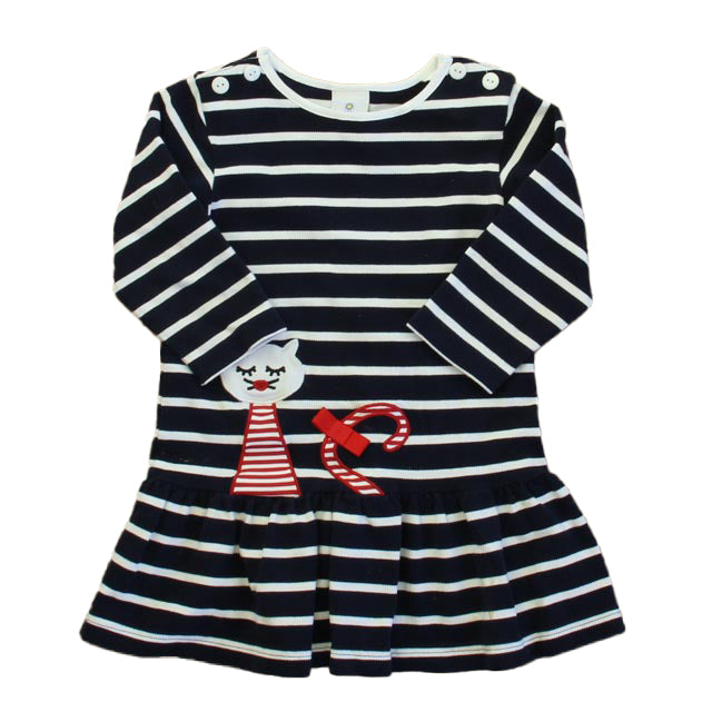 Florence Eiseman Girls Navy | White Dress Size: 4T