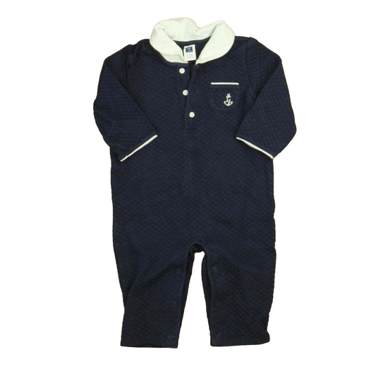 Janie and Jack Boys Navy | White Long Sleeve Outfit Size: 6-12 Months Navy | White