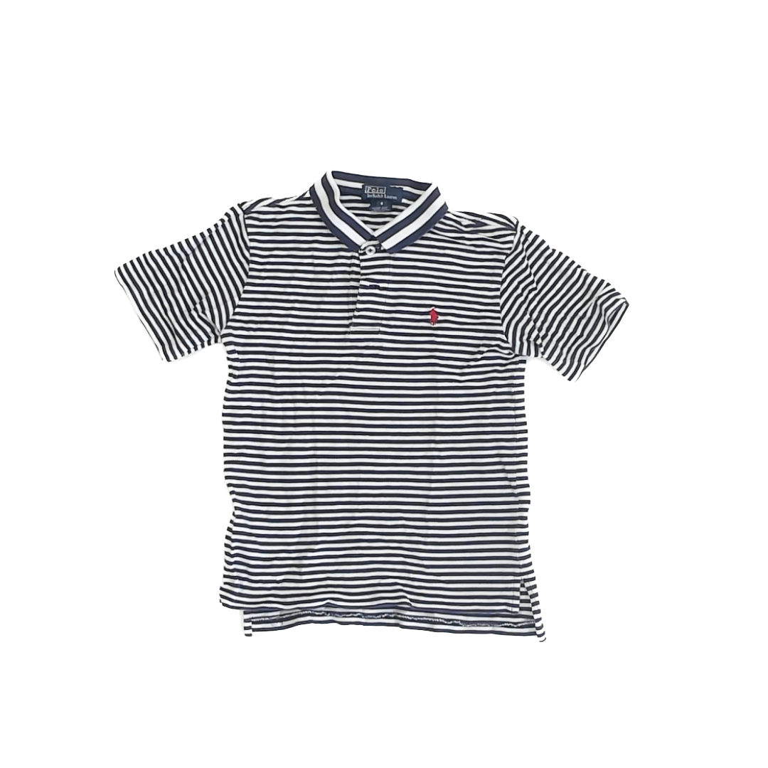 Ralph Lauren Boys Navy | White Polo Shirt Size: 6 Years Navy | White