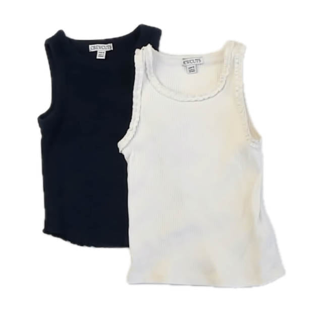 Crewcuts Girls Navy | White Tank Top Size: 4-5T Navy | White