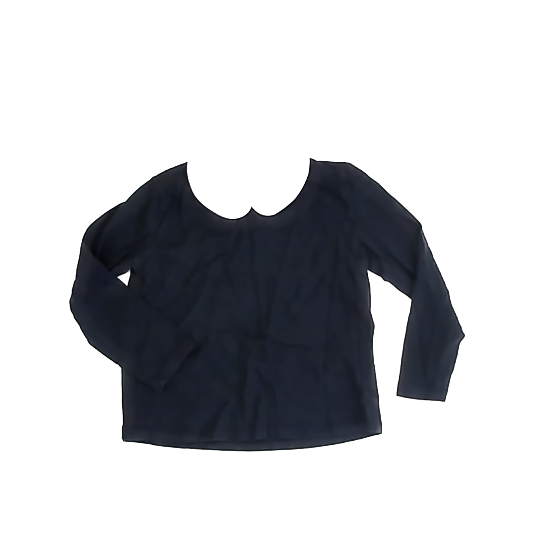 Monoprix Kids Girls Navy | White Long Sleeve Shirt Size: 4T Navy | White