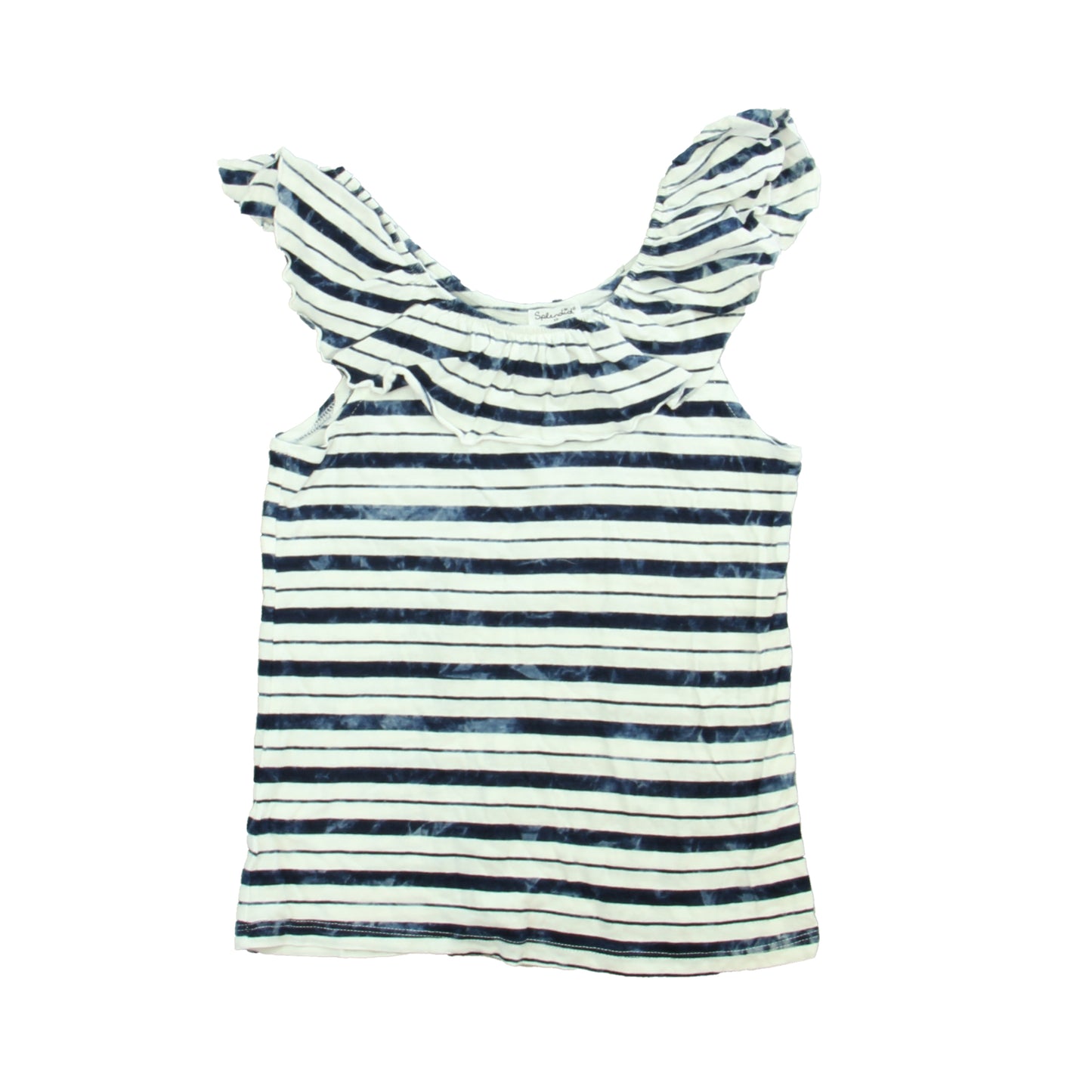 Splendid Girls Navy | White Tank Top Size: 12 Years