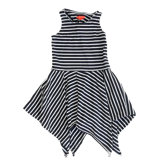 Joe Fresh Girls Navy | White Dress Size: 6 Years Navy | White