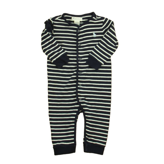 Ralph Lauren Boys Navy | White Long Sleeve Outfit Size: 6 Months Navy | White