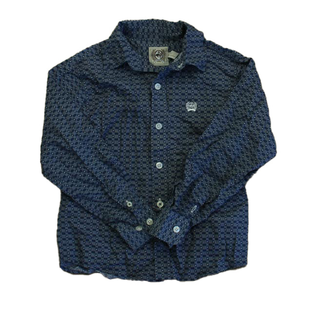 Cinch Boys Navy | White Button Down Long Sleeve Size: 4T