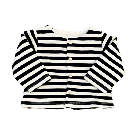 Jacadi Unisex Navy | White Cardigan Size: 3 Months Navy | White