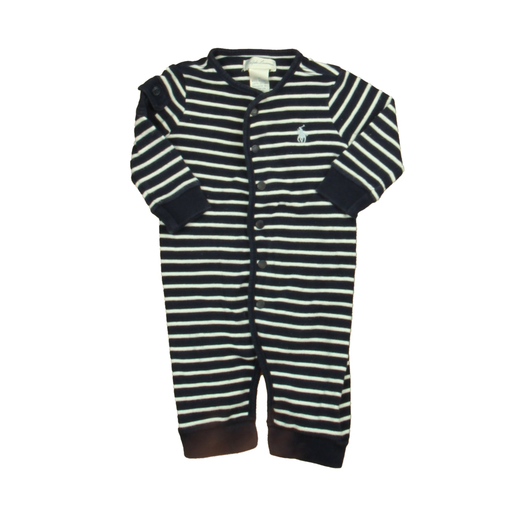 Ralph Lauren Boys Navy | White Long Sleeve Outfit Size: 3 Months Navy | White