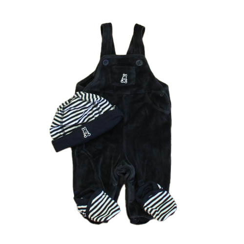 Benetton Girls Navy | White Overalls Size: 3-6 Months Navy | White