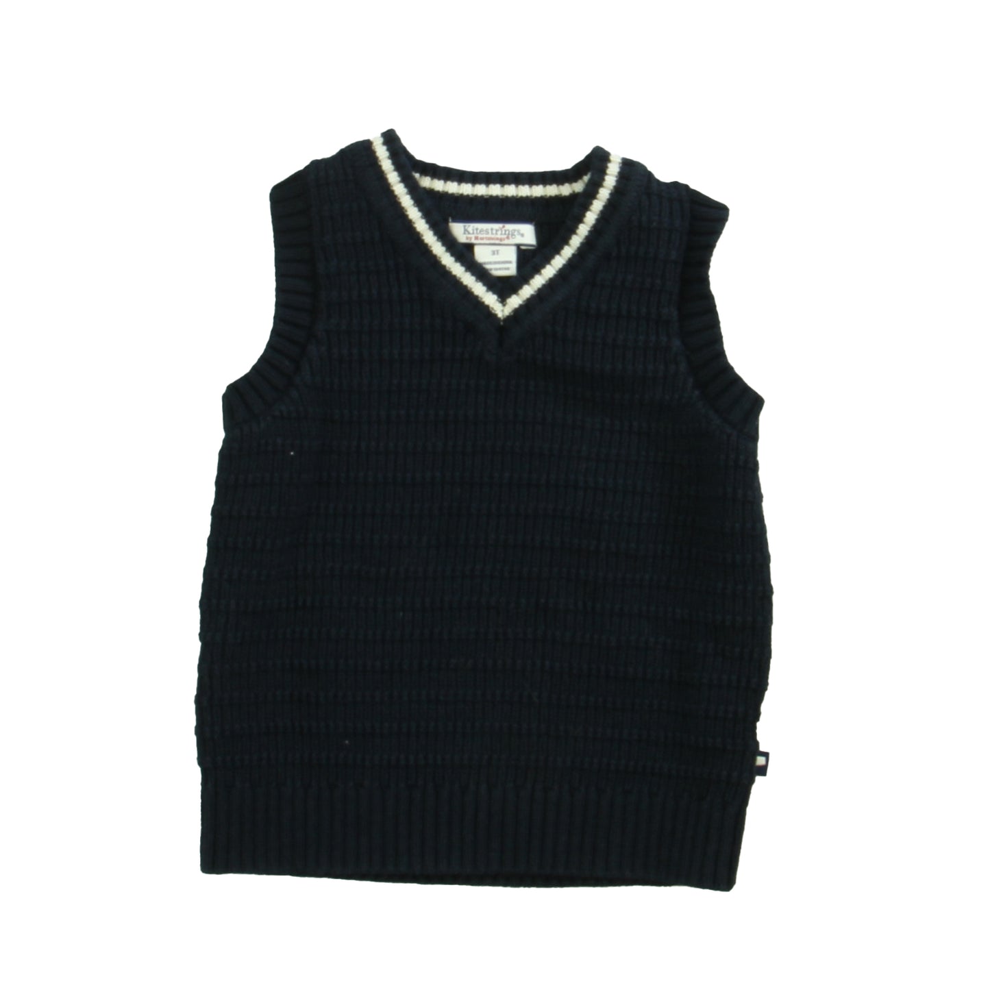 Kitestrings Boys Navy | White Sweater Vest Size: 3T Navy | White