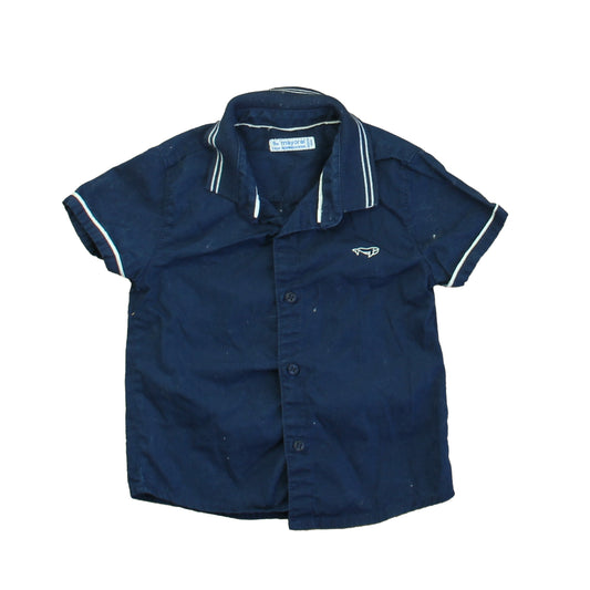 Mayoral Boys Navy | White Button Down Short Sleeve Size: 9 Months Navy | White