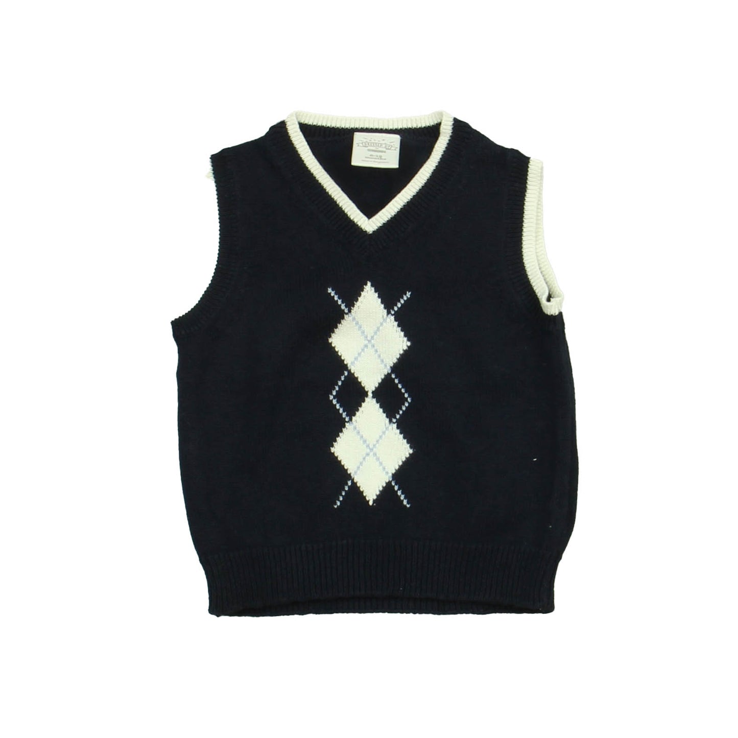 Gymboree Boys Navy | White Sweater Vest Size: 6-12 Months Navy | White