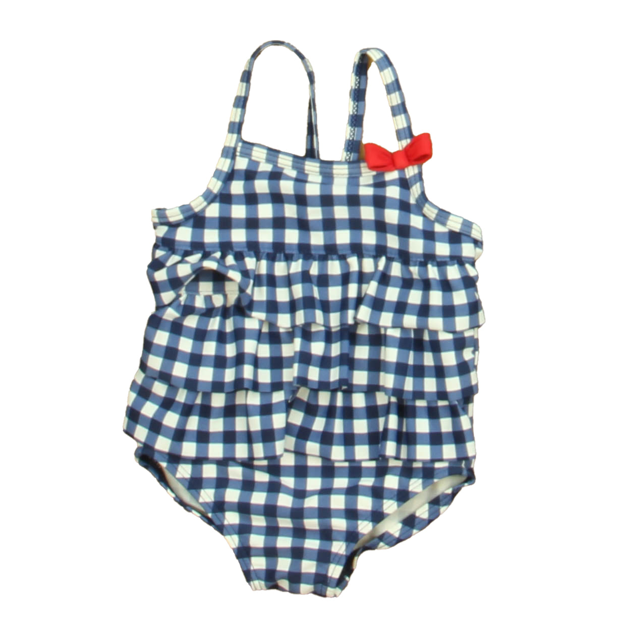 Osh Kosh Girls Navy | White 1-piece Swimsuit Size: 3-6 Months Navy | White