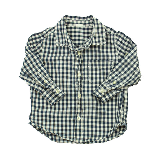 Gap Boys Navy | White Button Down Long Sleeve Size: 2T Navy | White