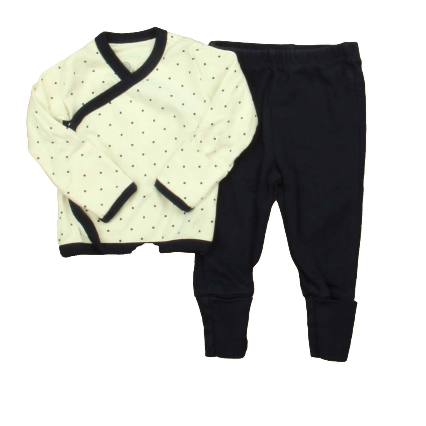 Primary.com Boys Navy | White Apparel Sets Size: 0-3 Months Navy | White