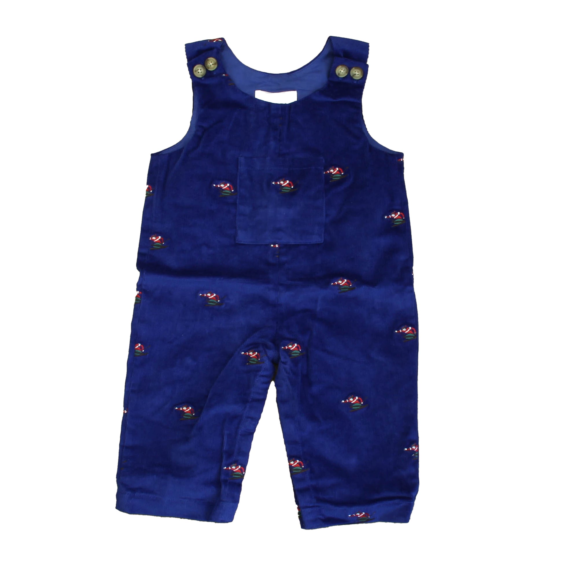 Classic Prep Boys Navy with Skiers Overalls Size: 6-9 Months Navy with Skiers