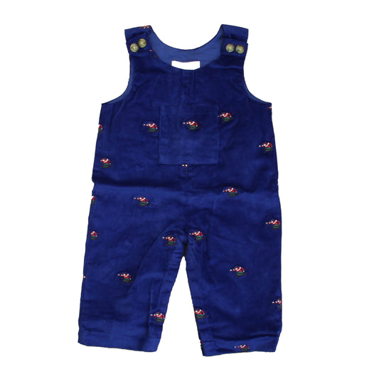 Classic Prep Boys Navy with Skiers Overalls Size: 6-9 Months Navy with Skiers