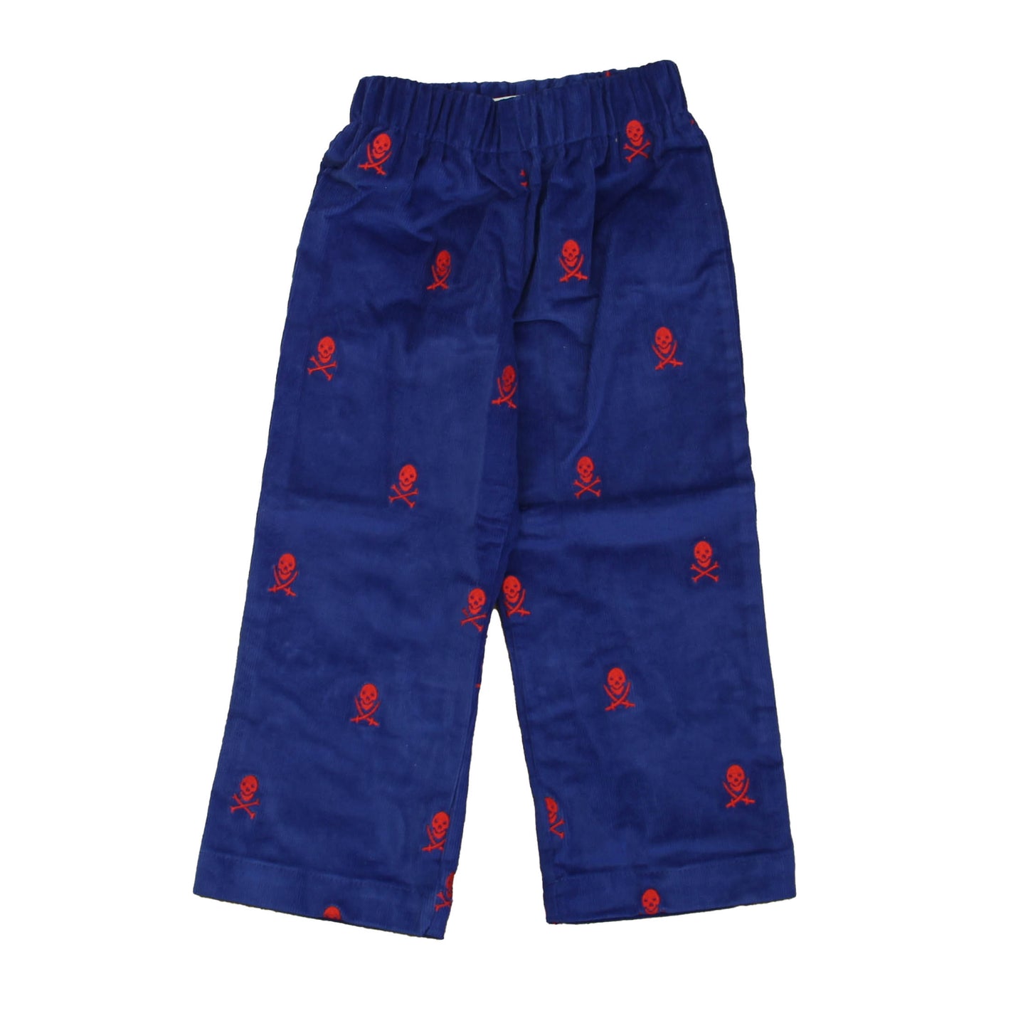 Classic Prep Boys Navy with Skull and Cross Bones Corduroy Pants Size: 2-5T