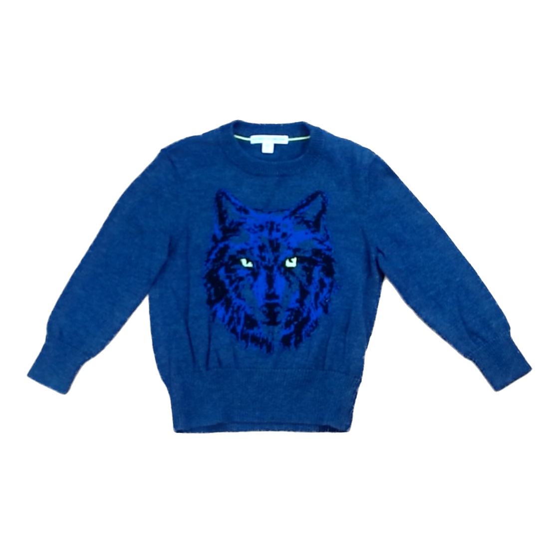 Rockets Of Awesome Boys Navy | Wolf Sweater Size: 3T Navy | Wolf