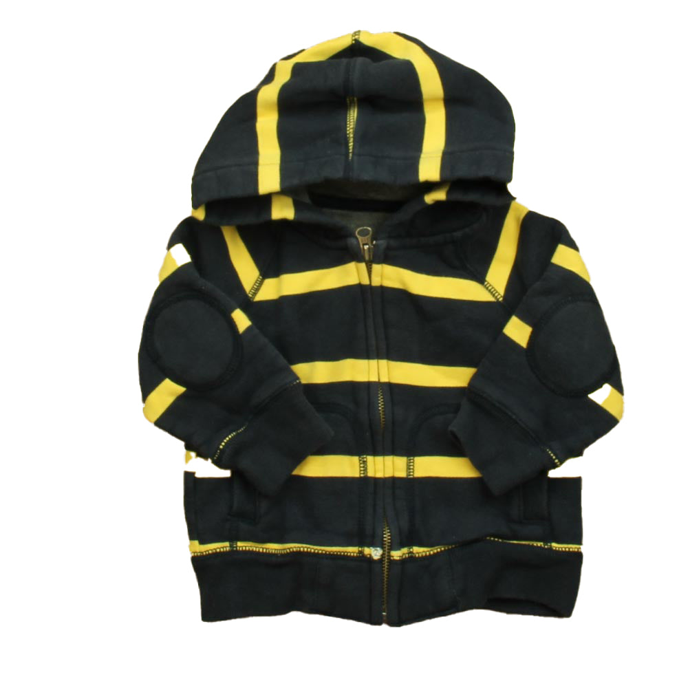 Gap Boys Navy | Yellow Stripe Hoodie Size: 12-18 Months Navy | Yellow Stripe
