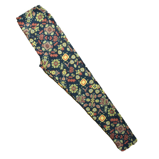 Lularoe Girls Navy | Yellow Leggings Size: One Size Navy | Yellow