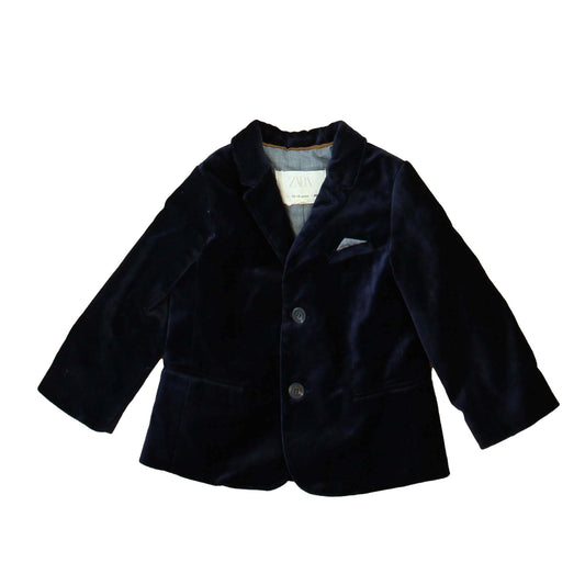 Zara Boys Navy Sports Coat Size: 12-18 Months Navy