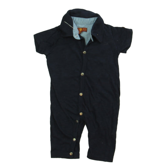 7 for all Mankind Boys Navy Romper Size: 0-3 Months