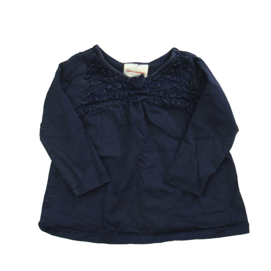 Hanna Andersson Girls Navy Blouse Size: 18-24 Months Navy