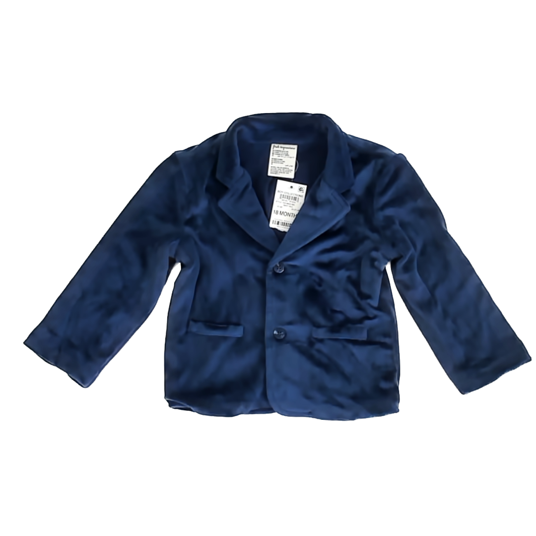 First Impressions Boys Navy Sports Coat Size: 18 Months Navy