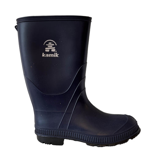 Kamik Unisex Navy Rain Boots Size: 5 Youth Navy