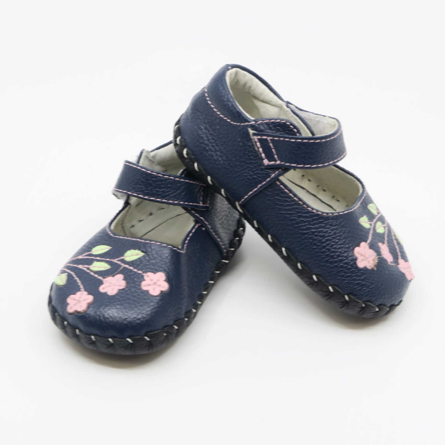 Pediped Girls Navy Shoes Size: 0-6 Months Navy