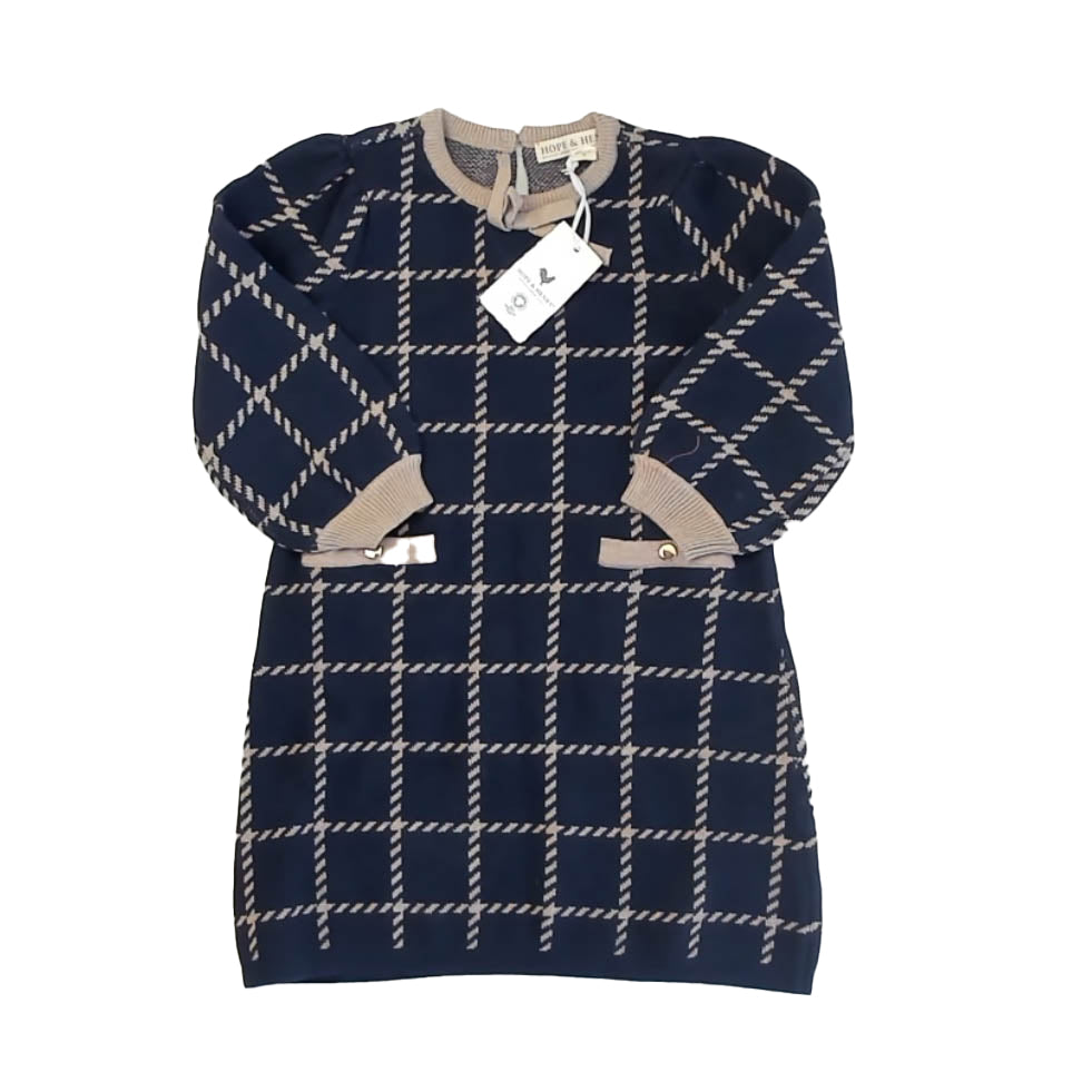 Hope & Henry Girls Navy Sweater Dress Size: 2T Navy