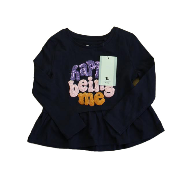Tu Girls Navy Long Sleeve T-Shirt Size: 12-18 Months Navy