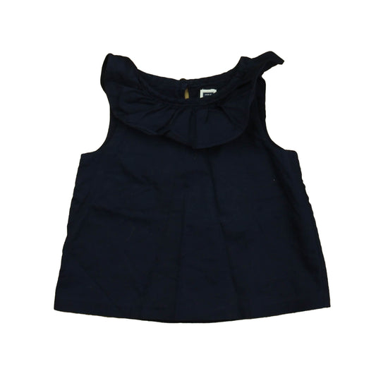 Janie and Jack Girls Navy Blouse Size: 12-18 Months