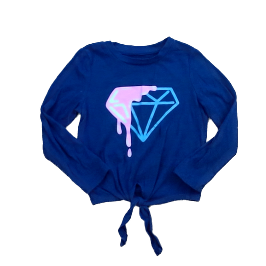 Rockets Of Awesome Girls Navy Long Sleeve T-Shirt Size: 4T Navy