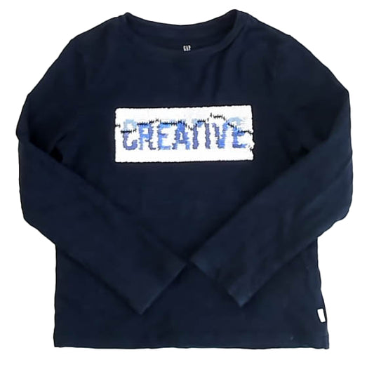 Gap Girls Navy Long Sleeve Shirt Size: 4-5T Navy