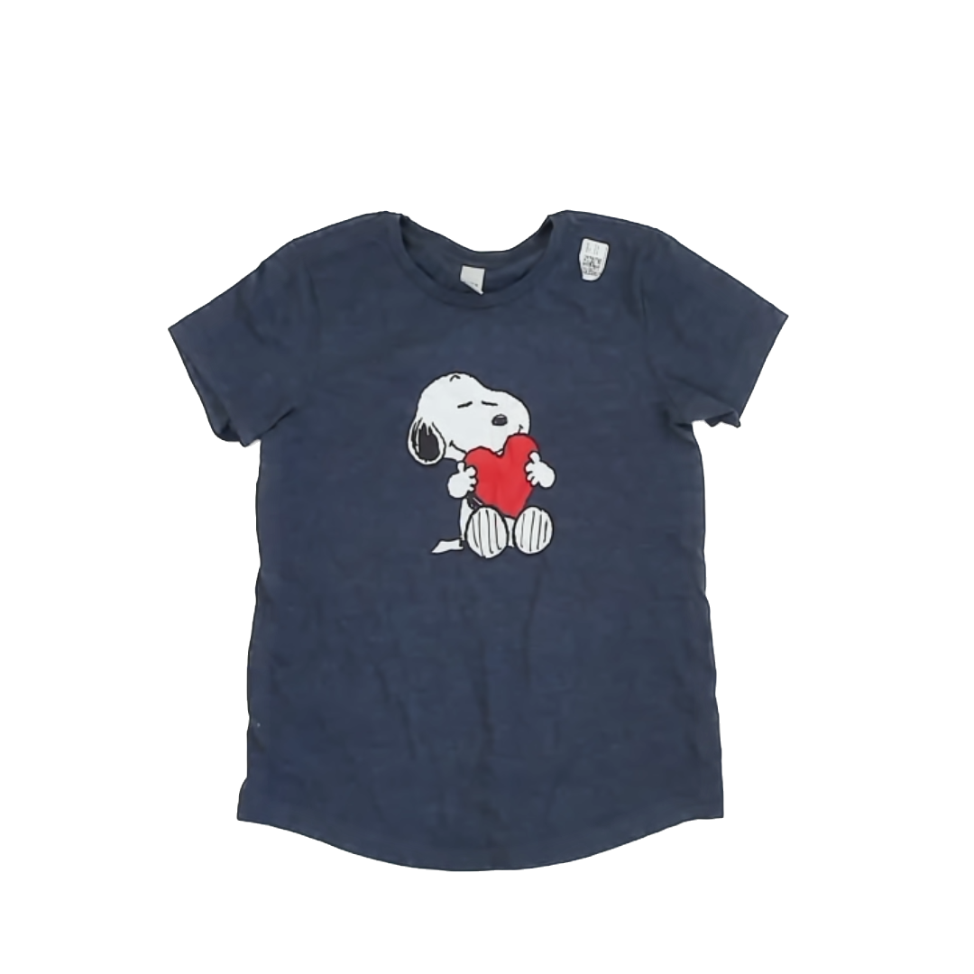 Snoopy Girls Navy T-Shirt Size: Youth L Navy