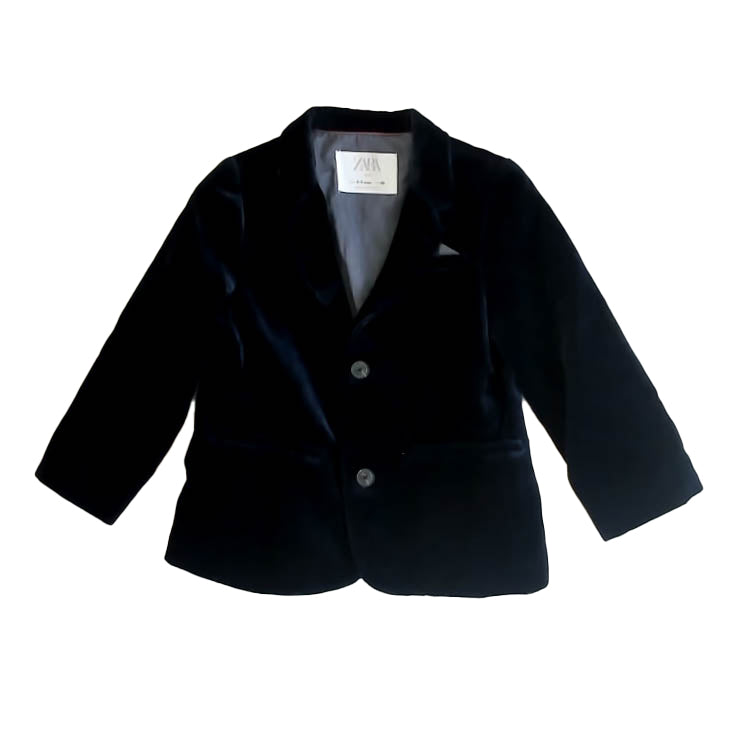Zara Boys Navy Sports Coat Size: 2-3T Navy