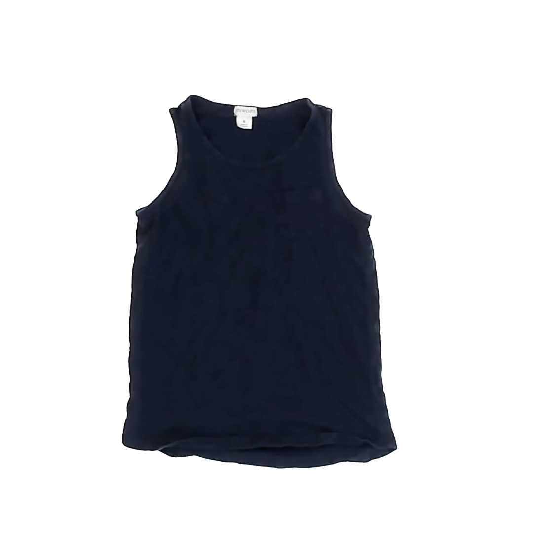 Crewcuts Girls Navy Tank Top Size: 8 Years Navy