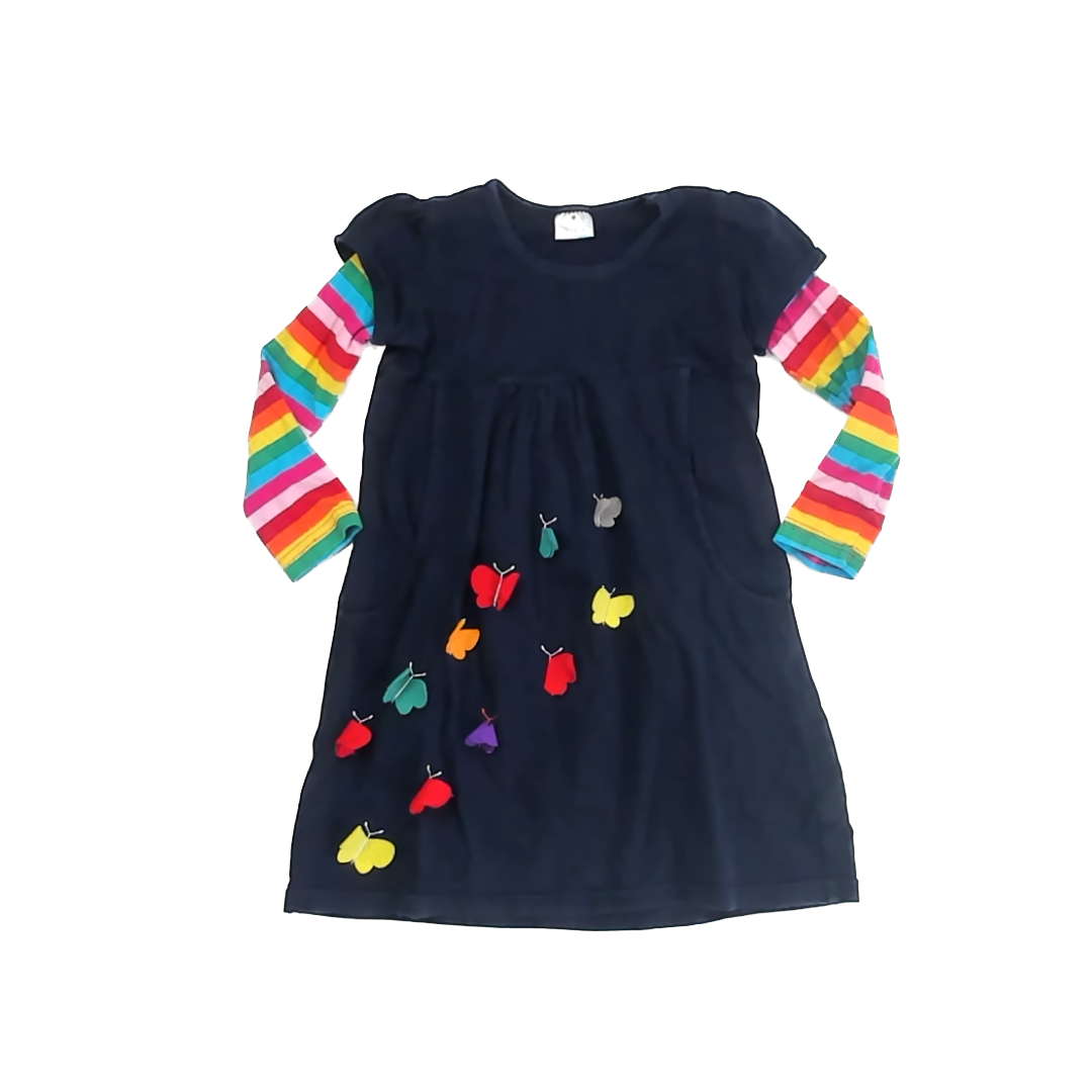 Unknown Girls Navy Dress Size: 4-5T Navy