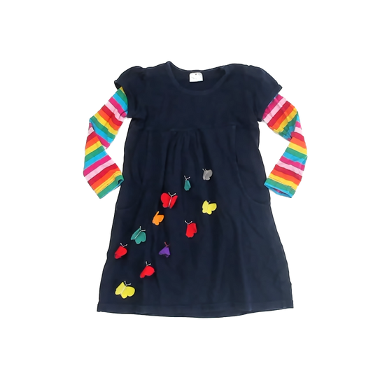 Unknown Girls Navy Dress Size: 4-5T Navy