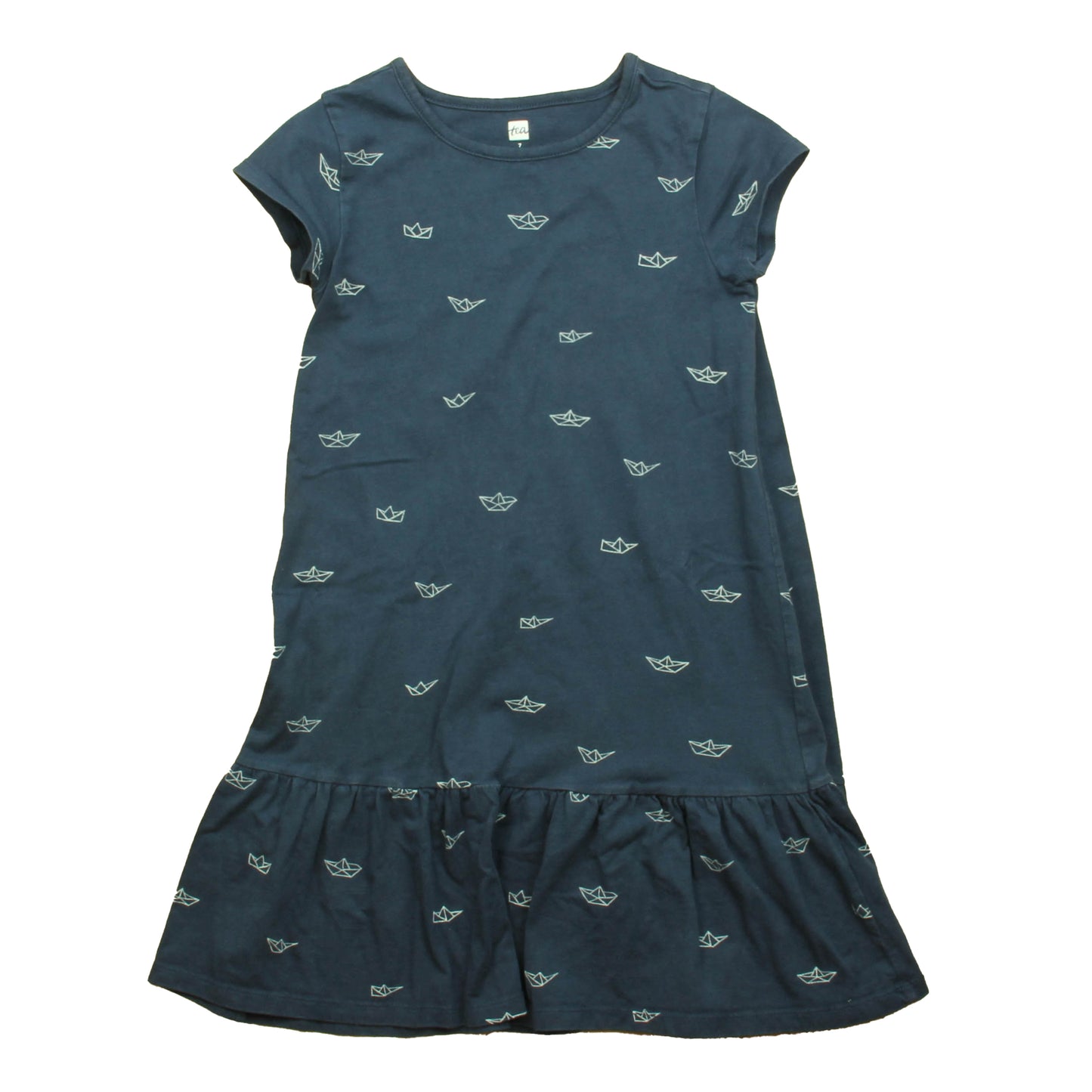 Tea Collection Girls Navy Dress Size: 7 Years Navy