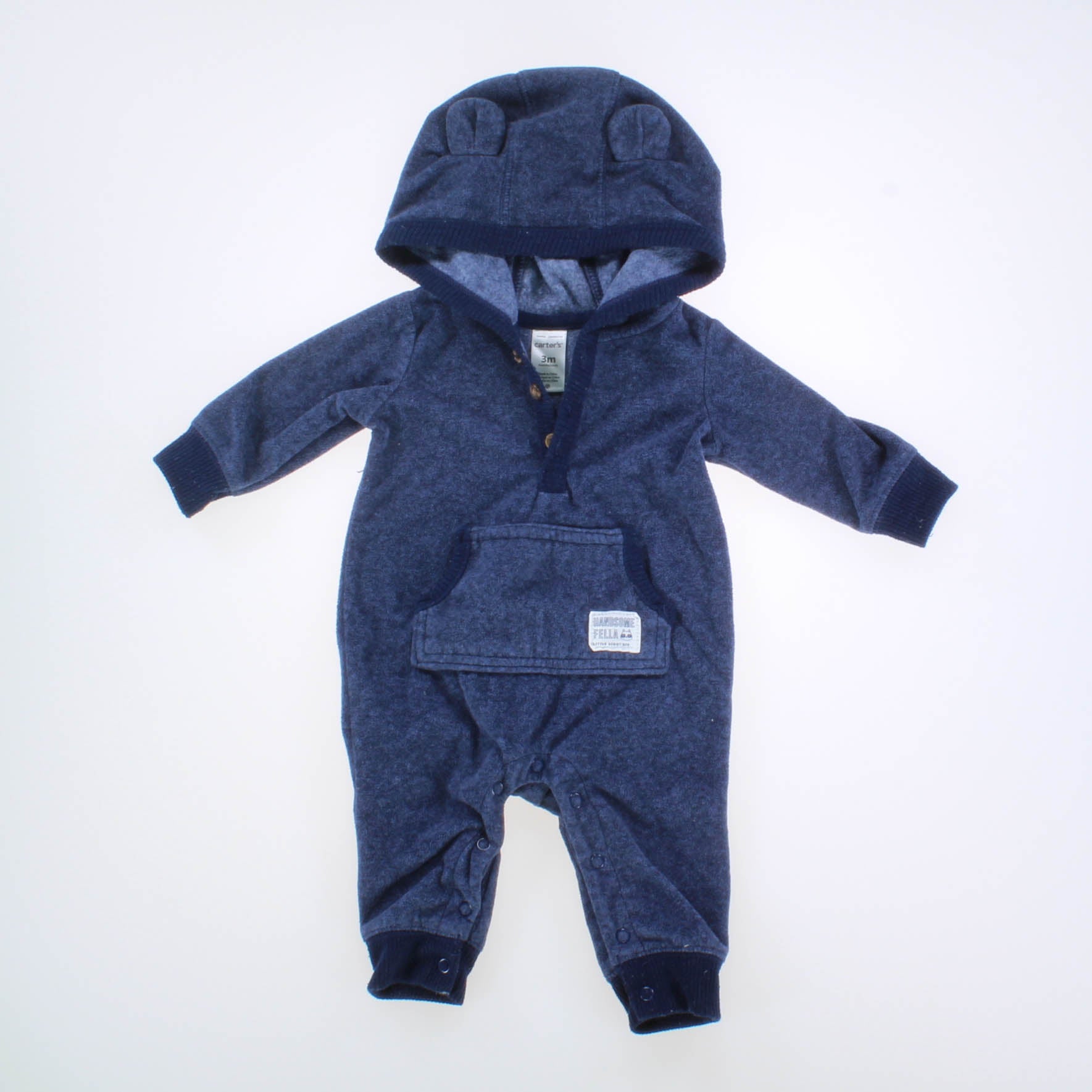Carter's Boys Navy Long Sleeve Outfit Size: 3 Months Navy