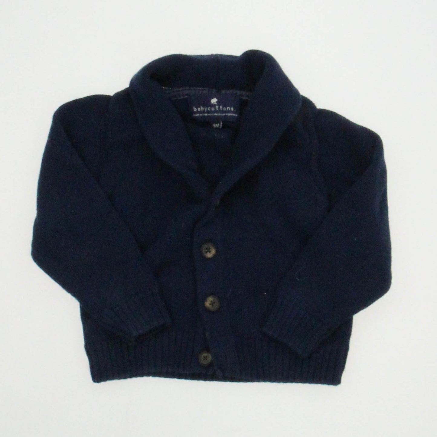 Baby Cottons Boys Navy Cardigan Size: 9 Months Navy