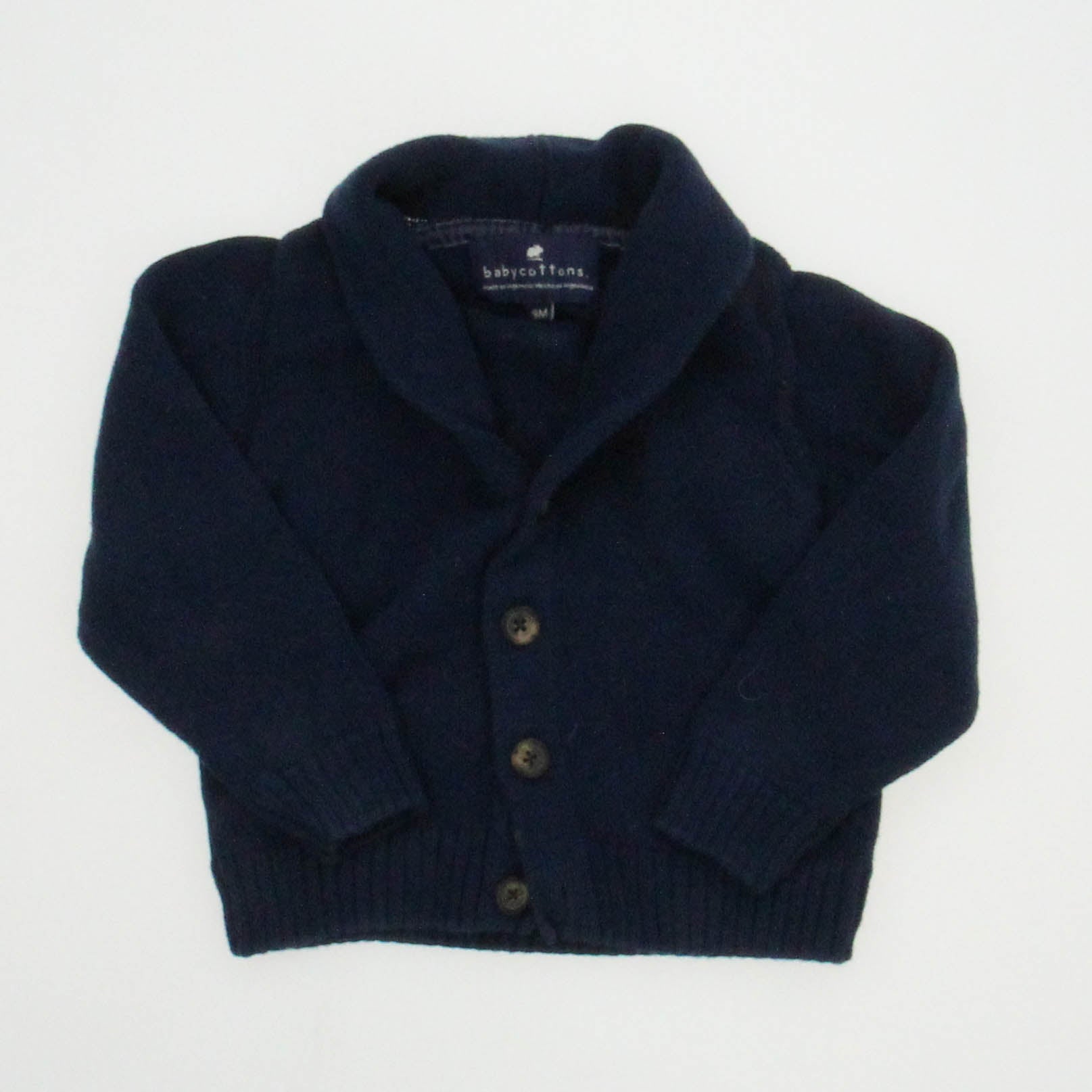 Baby Cottons Boys Navy Cardigan Size: 9 Months Navy