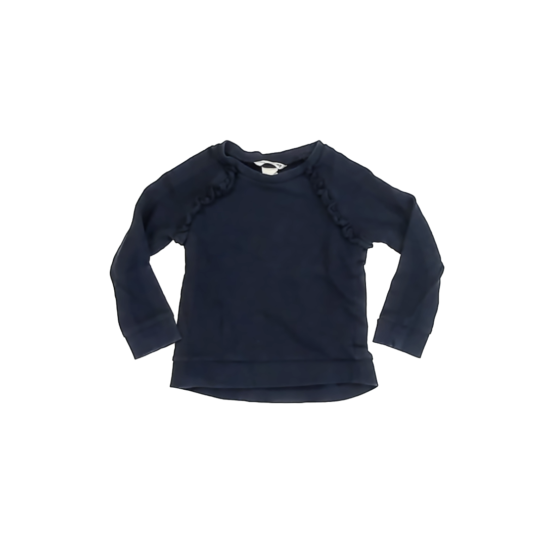 H&M Girls Navy Sweatshirt Size: 2-4T Navy
