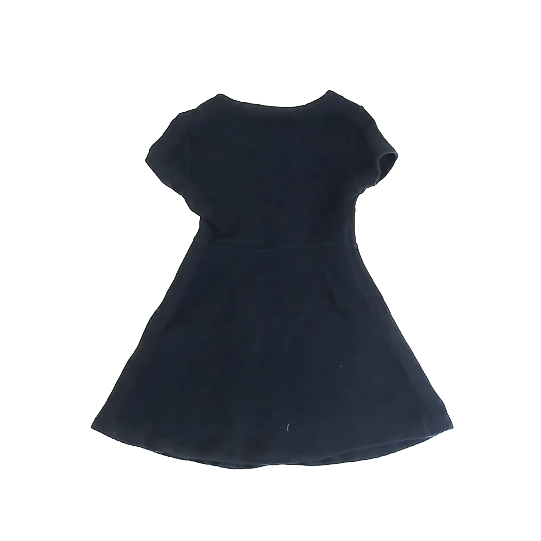 Zara Girls Navy Dress Size: 7 Years Navy