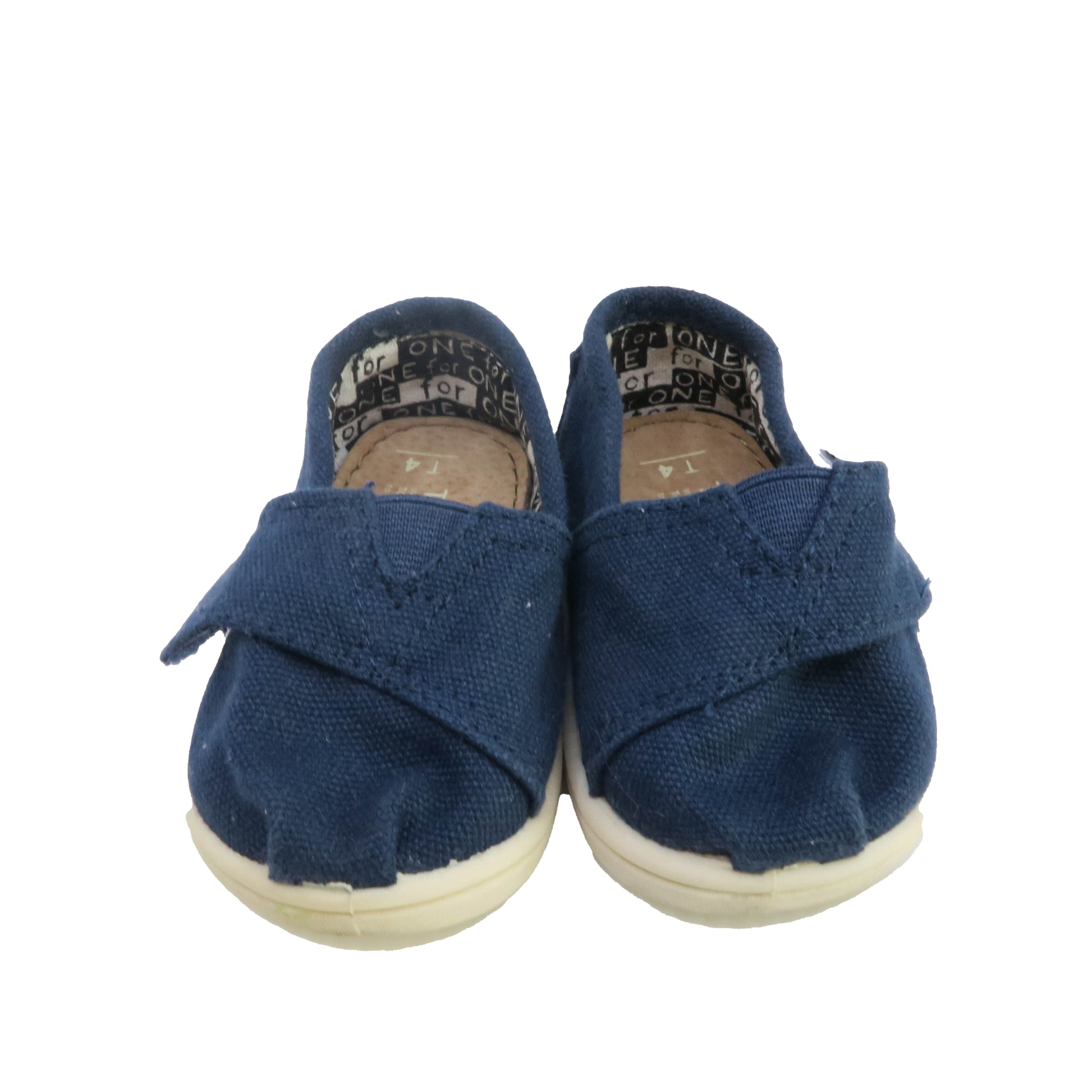 Toms Unisex Navy Shoes Size: 4 Infant Navy