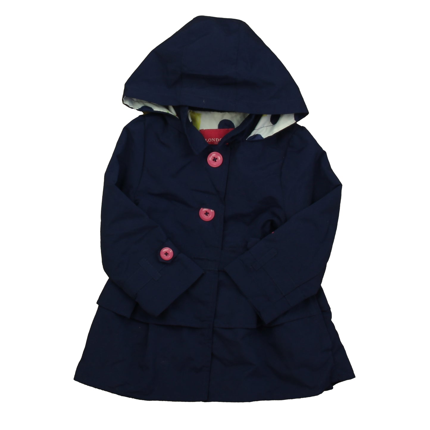 London Fog Girls Navy Rain Coat Size: 18-24 Months